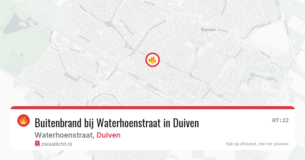 Buitenbrand bij Waterhoenstraat in Duiven — 26 apr 2026