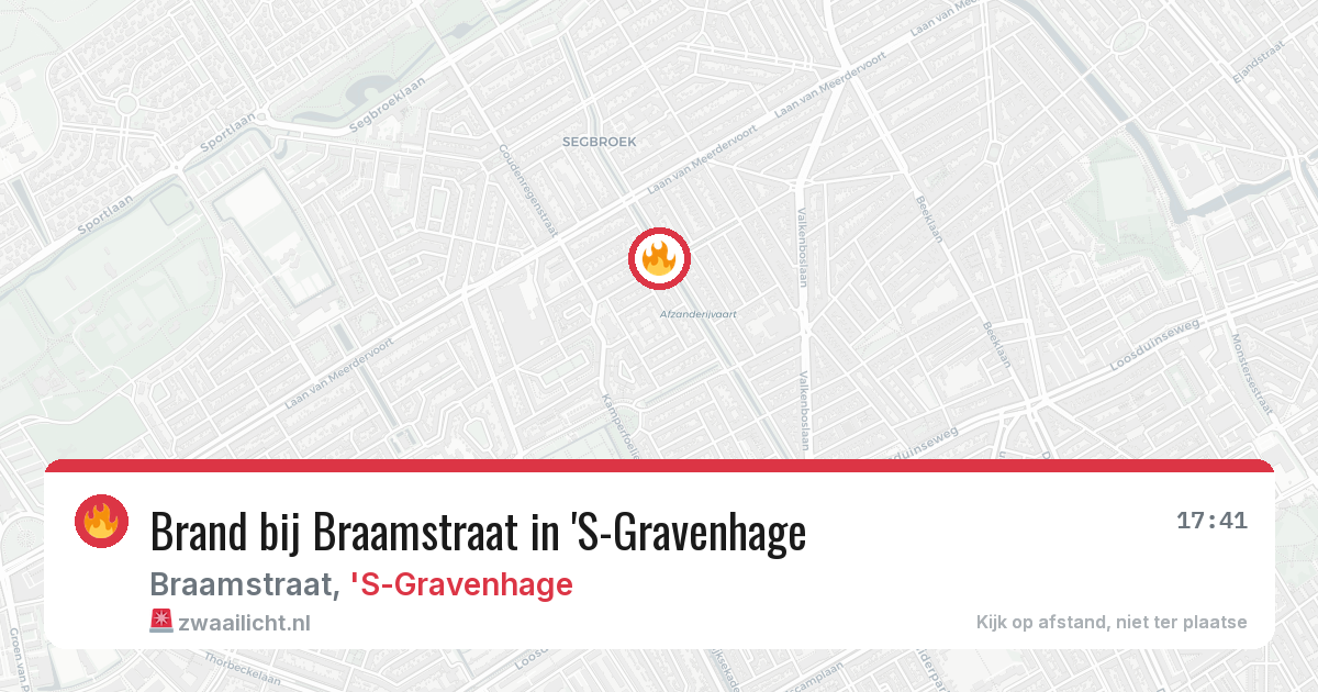 Brand bij Braamstraat in 'S-Gravenhage — 31 jul 2026