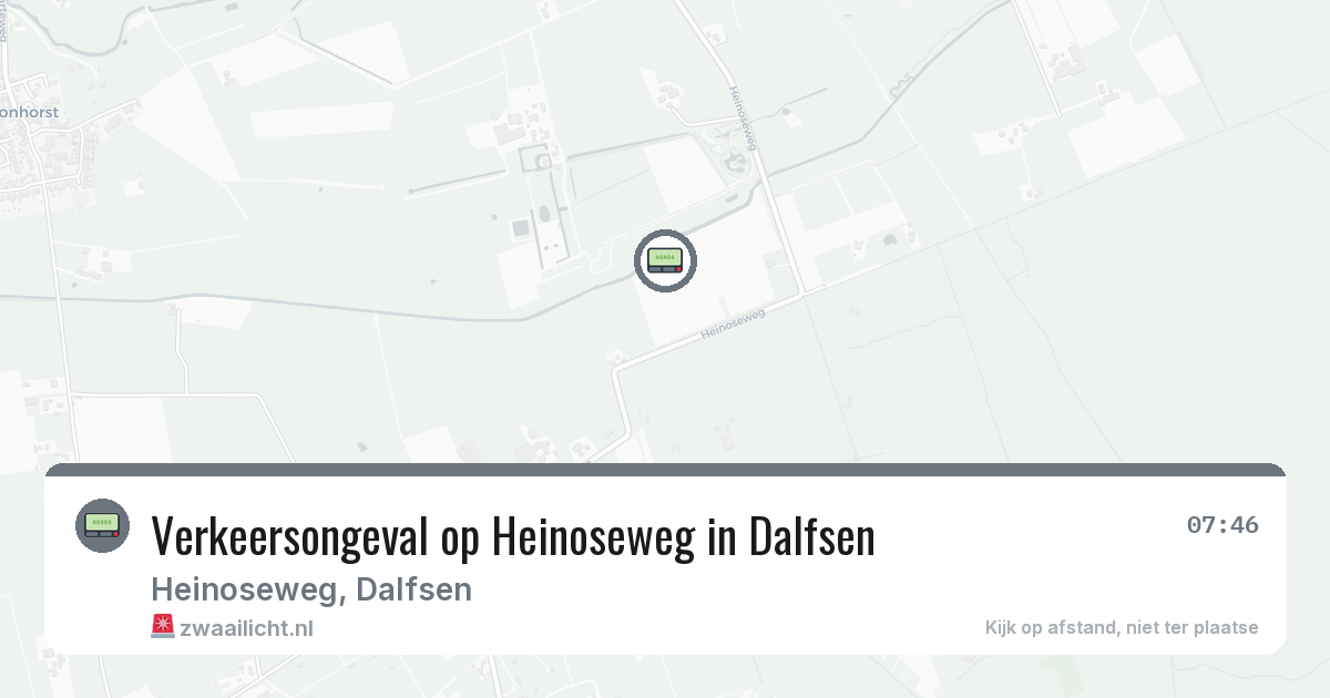 Verkeersongeval op Heinoseweg in Dalfsen — 11 aug 2026