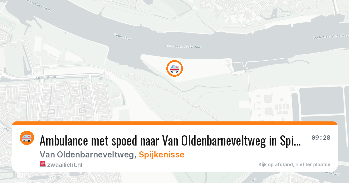 Ambulance met spoed naar Van Oldenbarneveltweg in Spijkenisse — 14 aug 2026