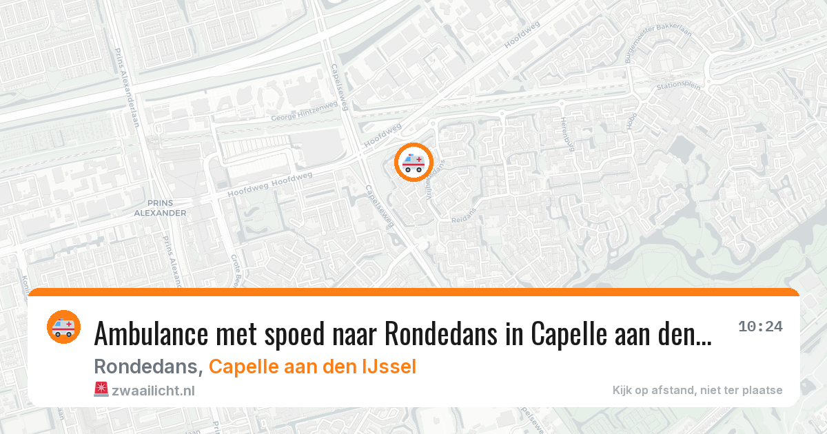 Ambulance met spoed naar Rondedans in Capelle aan den IJssel — 29 jun 2026