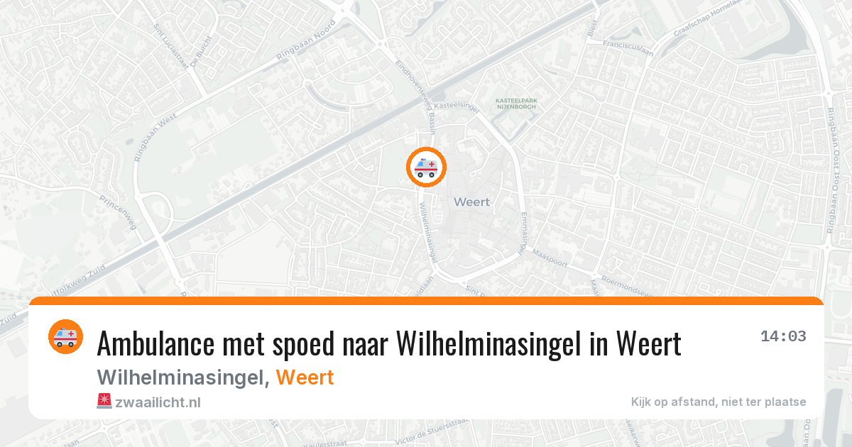 Ambulance met spoed naar Wilhelminasingel in Weert — 11 aug 2026