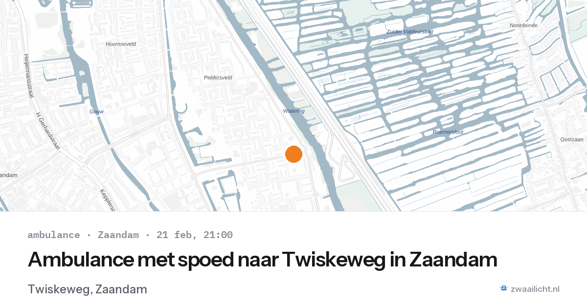 Ambulance met spoed naar Twiskeweg in Zaandam — 21 feb 2026
