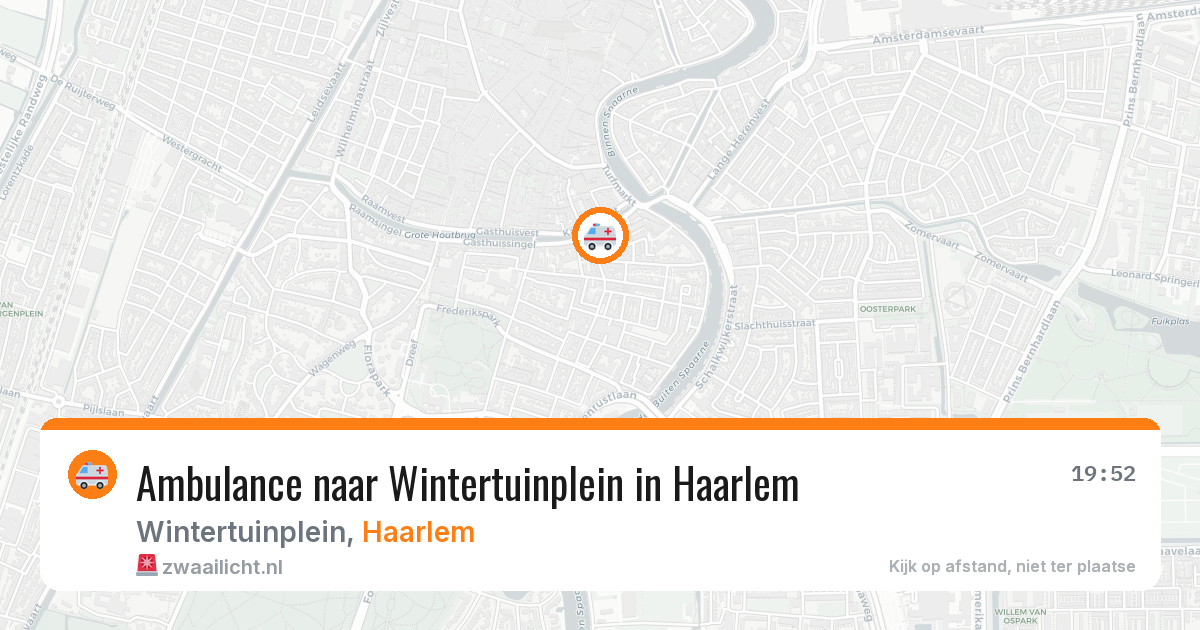 Ambulance naar Wintertuinplein in Haarlem — 12 aug 2026