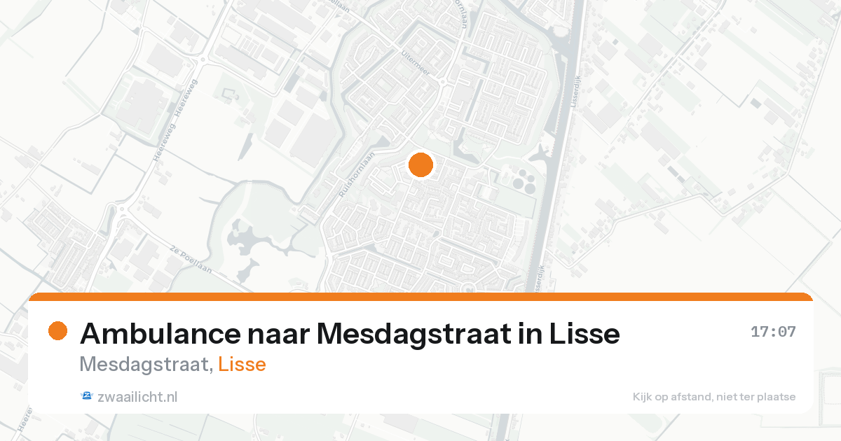 Ambulance naar Mesdagstraat in Lisse — 23 aug 2026