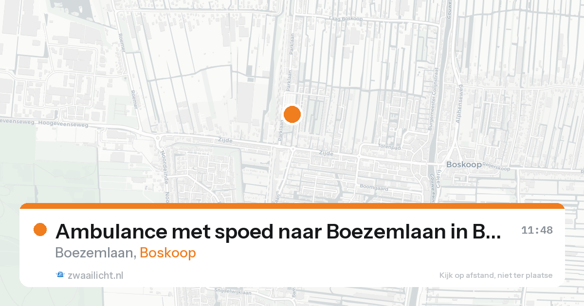 Ambulance met spoed naar Boezemlaan in Boskoop — 17 jun 2026