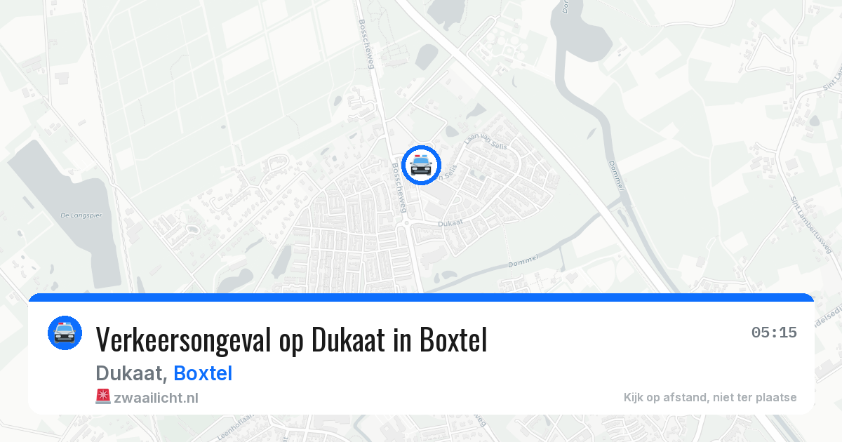 Verkeersongeval op Dukaat in Boxtel — 15 mei 2026