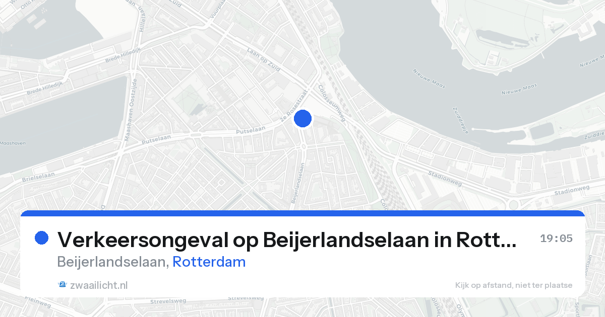 Verkeersongeval op Beijerlandselaan in Rotterdam — 15 aug 2026