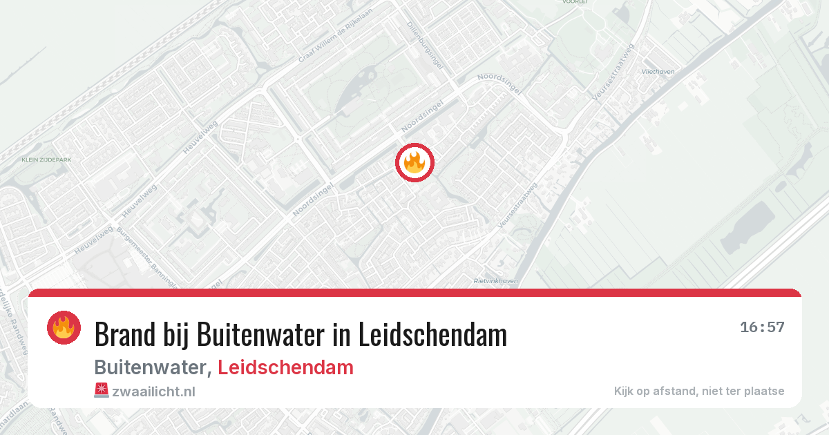 Brand bij Buitenwater in Leidschendam — 6 aug 2026