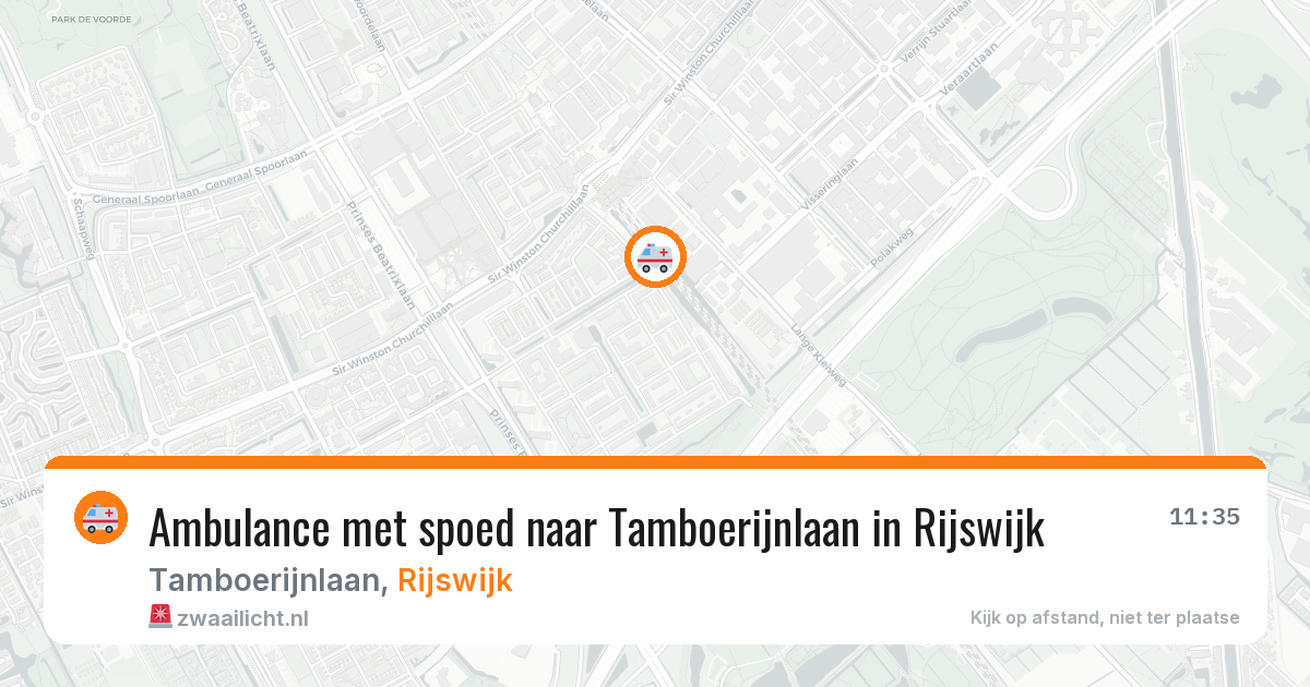 Ambulance met spoed naar Tamboerijnlaan in Rijswijk — 30 mei 2026