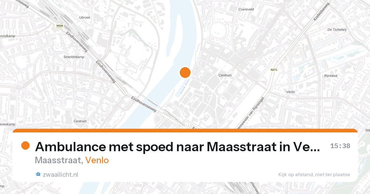 Ambulance met spoed naar Maasstraat in Venlo — 12 aug 2026