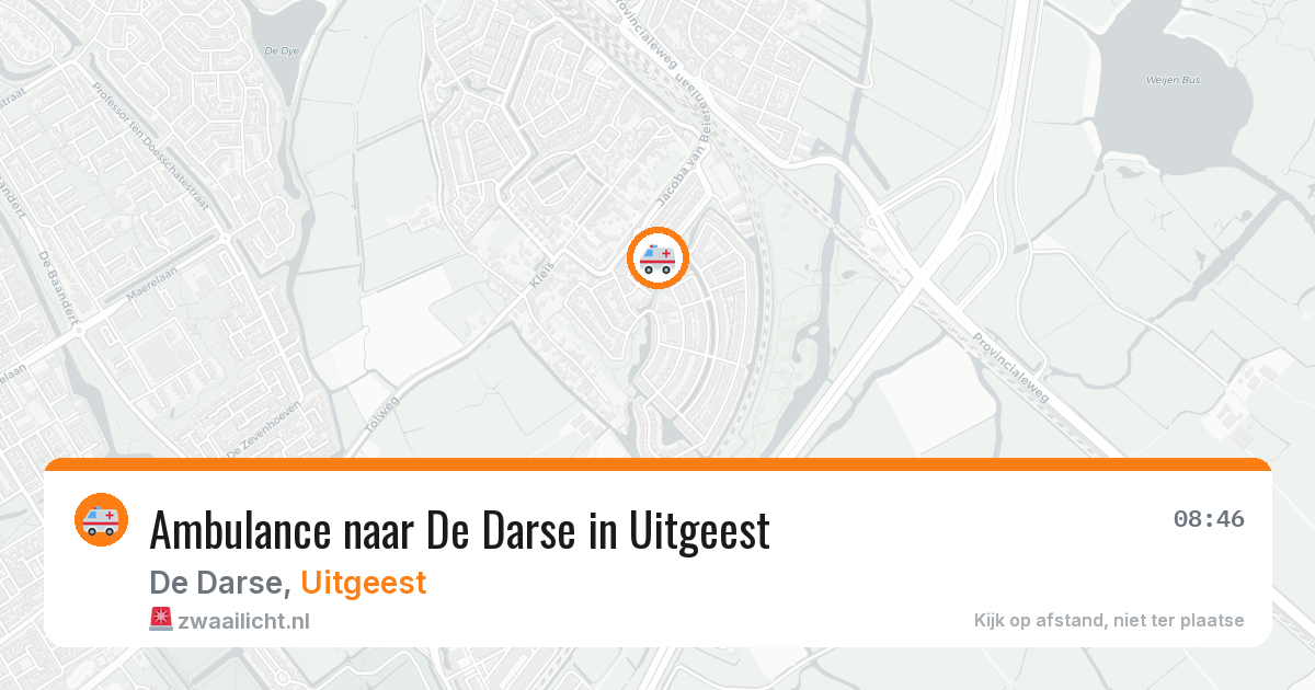 Ambulance naar De Darse in Uitgeest — 17 mei 2026