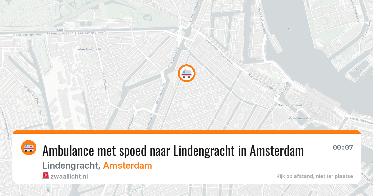 Ambulance met spoed naar Lindengracht in Amsterdam — 6 apr 2026