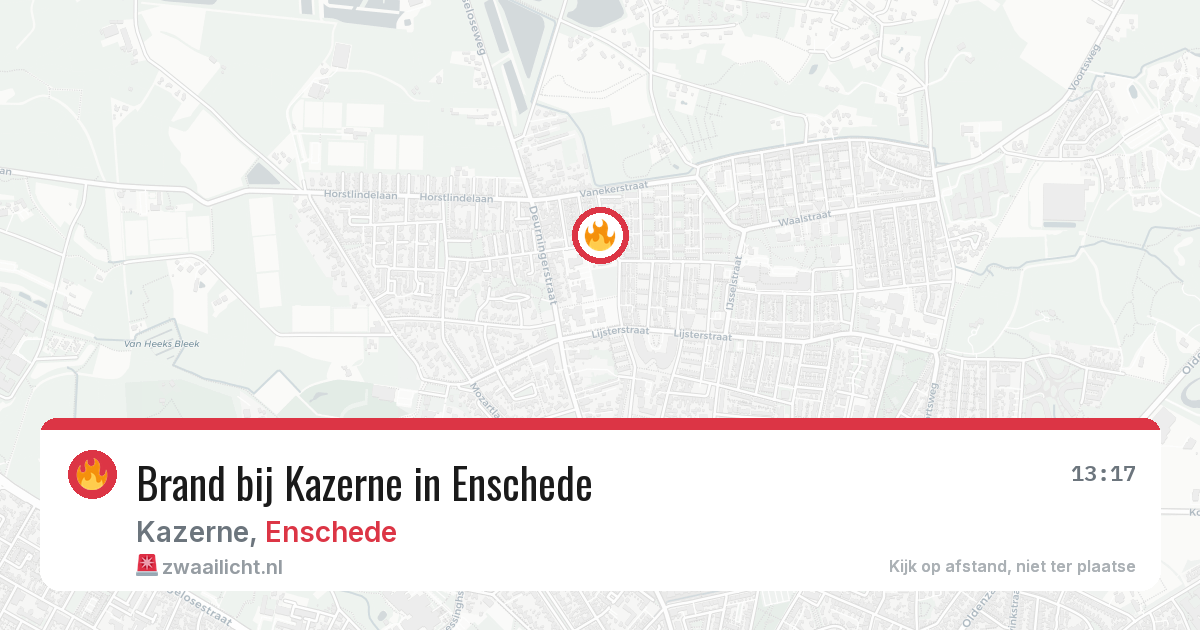 Brand bij Kazerne in Enschede — 4 jun 2026