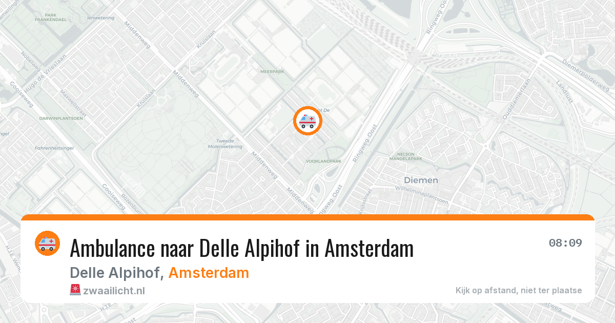 Ambulance naar Delle Alpihof in Amsterdam — 28 mei 2026