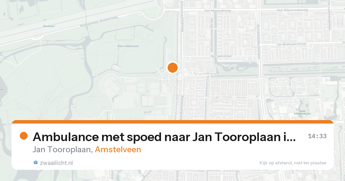 Ambulance met spoed naar Jan Tooroplaan in Amstelveen — 31 mei 2026
