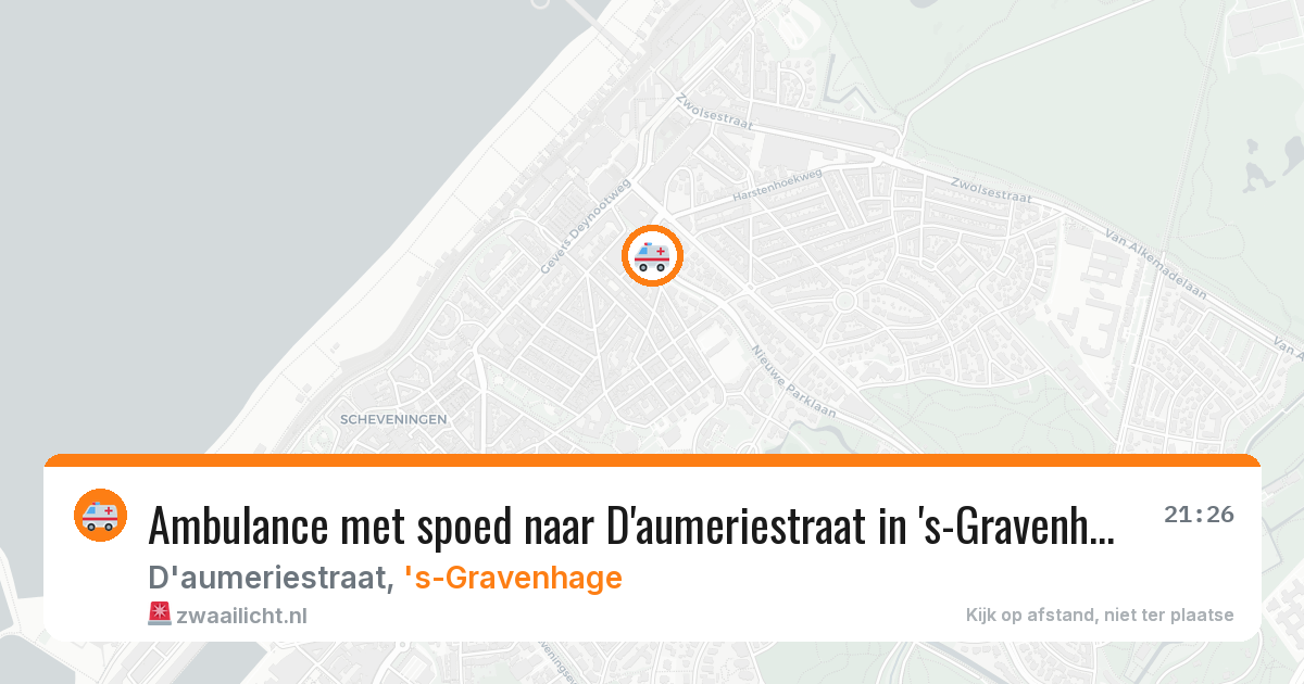 Ambulance met spoed naar D'aumeriestraat in 's-Gravenhage — 10 mei 2026