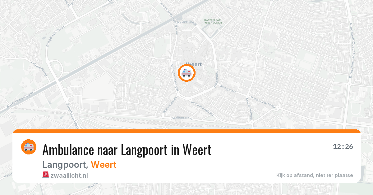 Ambulance naar Langpoort in Weert — 17 jul 2026