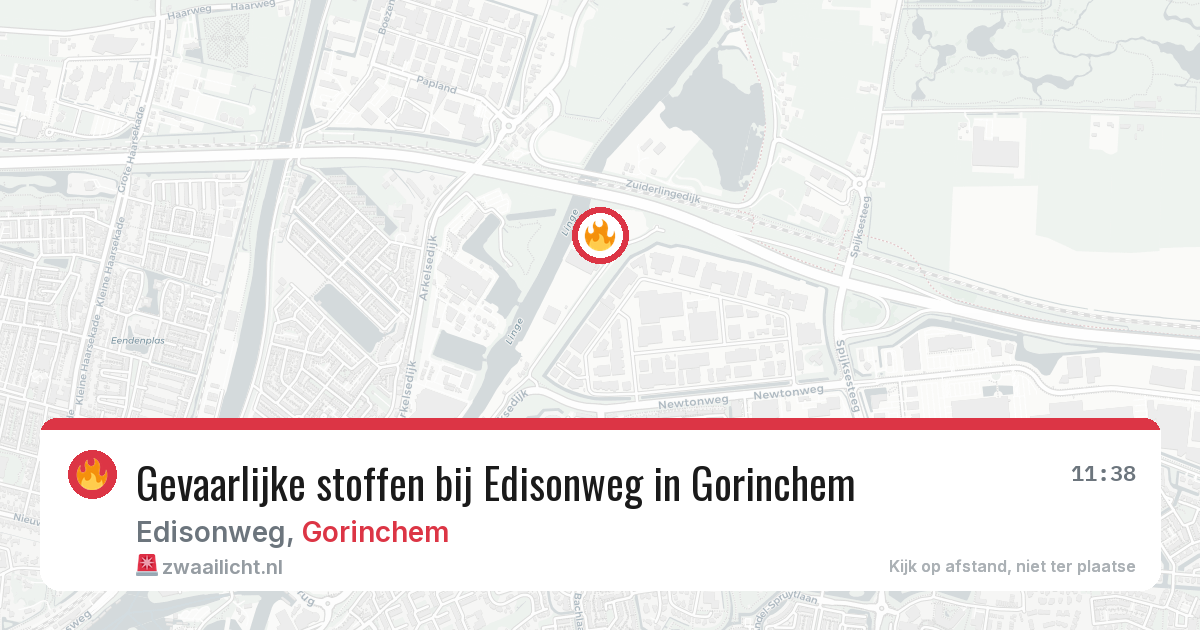 Gevaarlijke stoffen bij Edisonweg in Gorinchem — 29 jun 2026