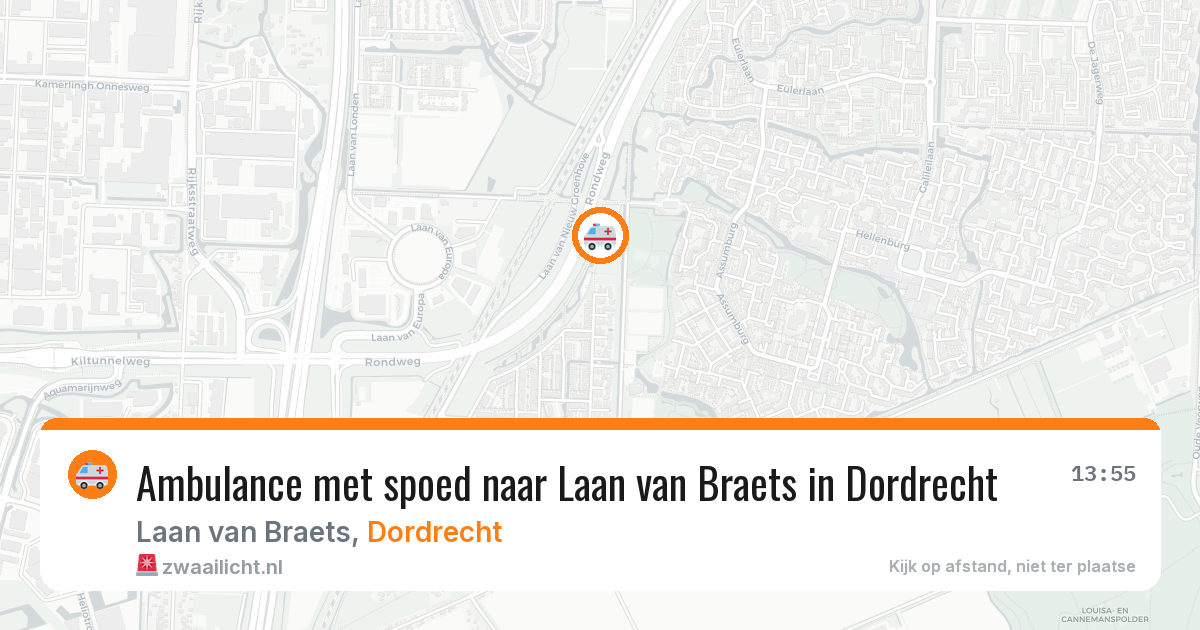 Ambulance met spoed naar Laan van Braets in Dordrecht — 18 mrt 2026