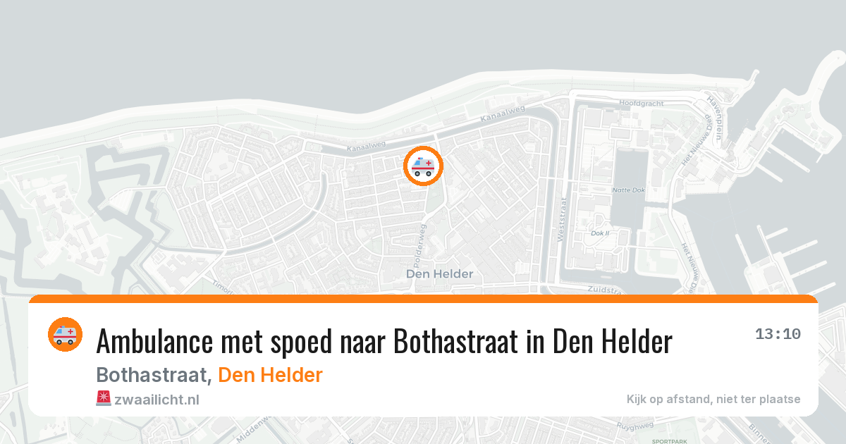 Ambulance met spoed naar Bothastraat in Den Helder — 18 jan 2026
