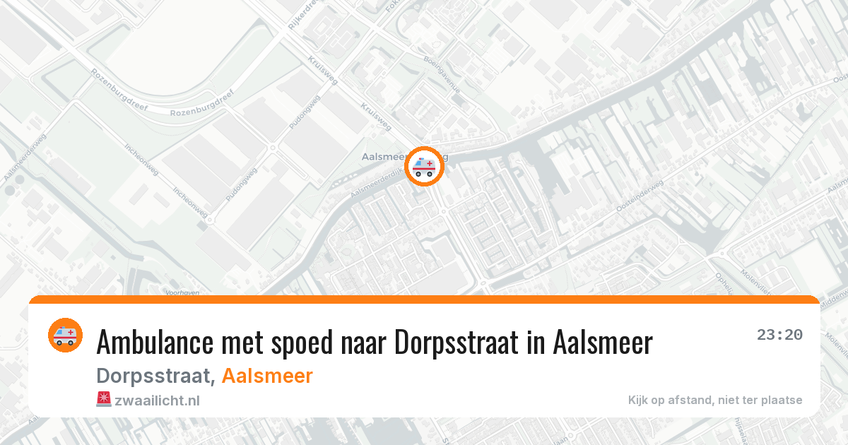 Ambulance met spoed naar Dorpsstraat in Aalsmeer — 11 aug 2026