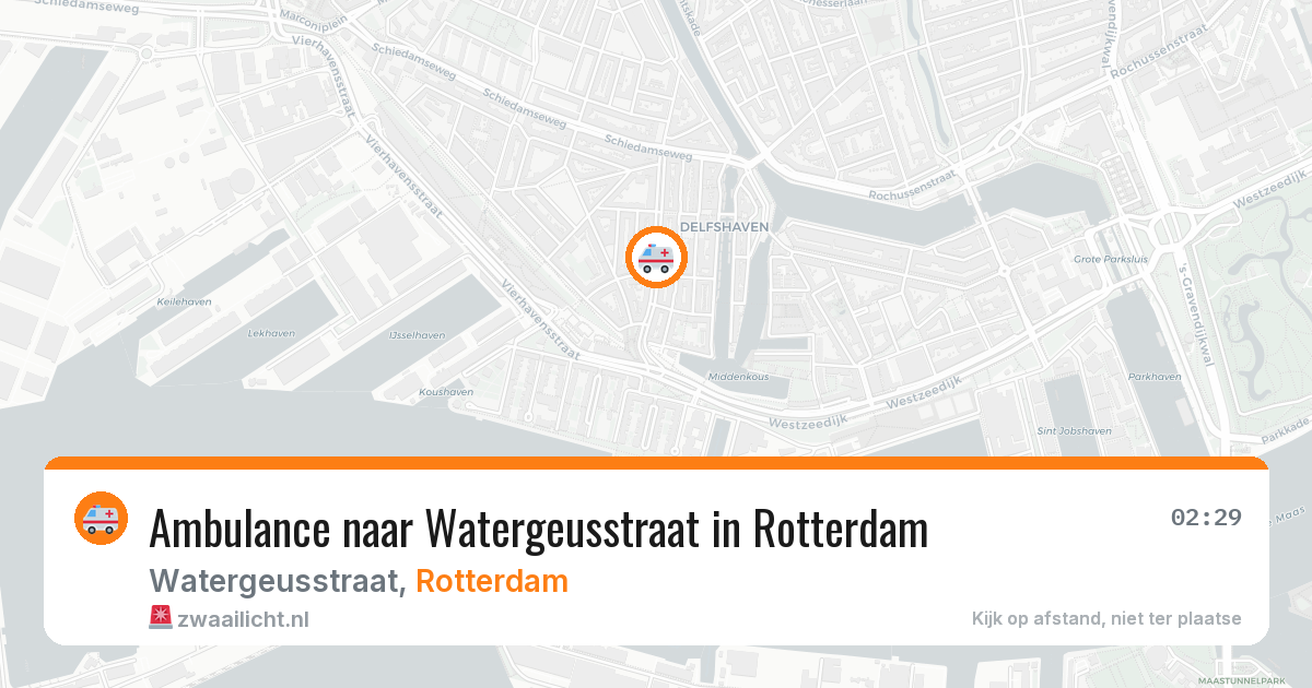 Ambulance naar Watergeusstraat in Rotterdam — 18 mrt 2026