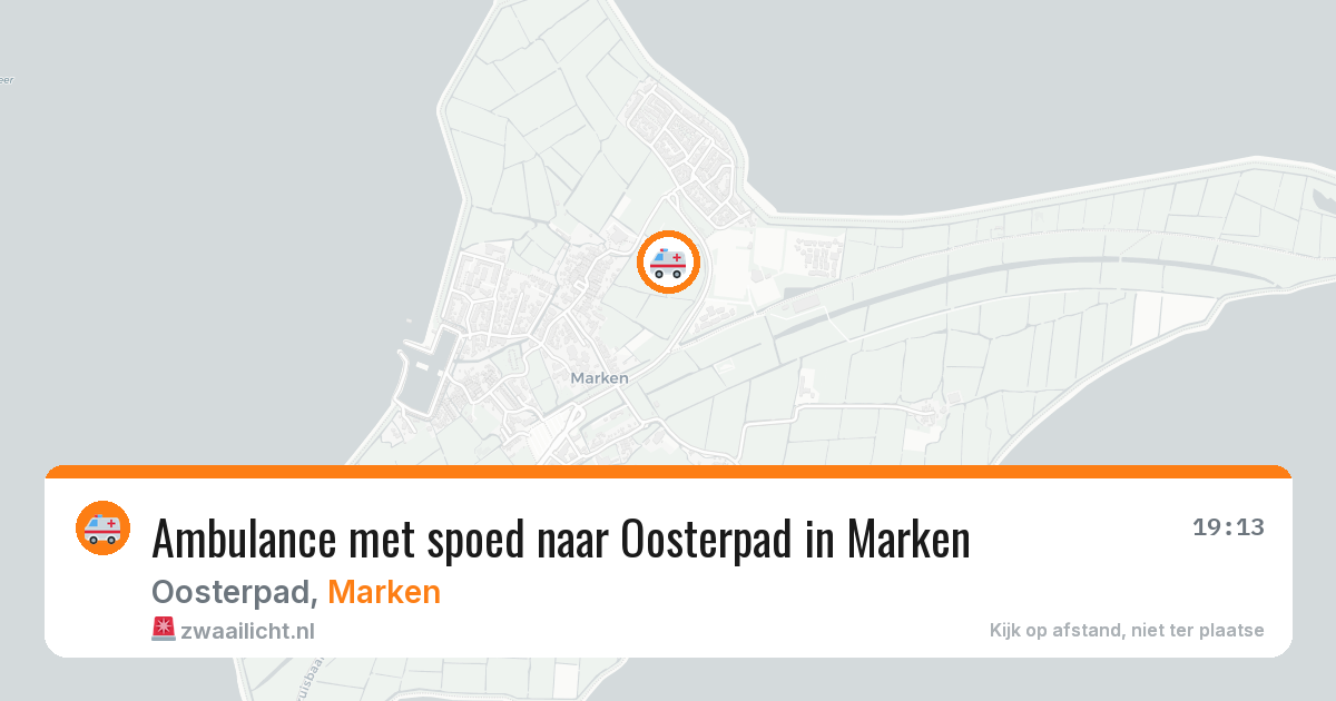 Ambulance met spoed naar Oosterpad in Marken — 7 apr 2026