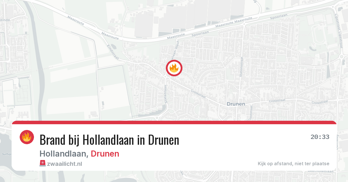 Brand bij Hollandlaan in Drunen — 11 jun 2026