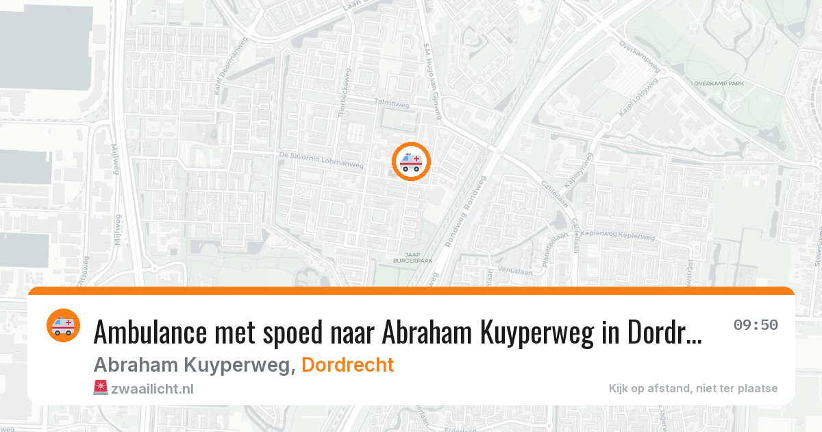 Ambulance met spoed naar Abraham Kuyperweg in Dordrecht — 28 jun 2026