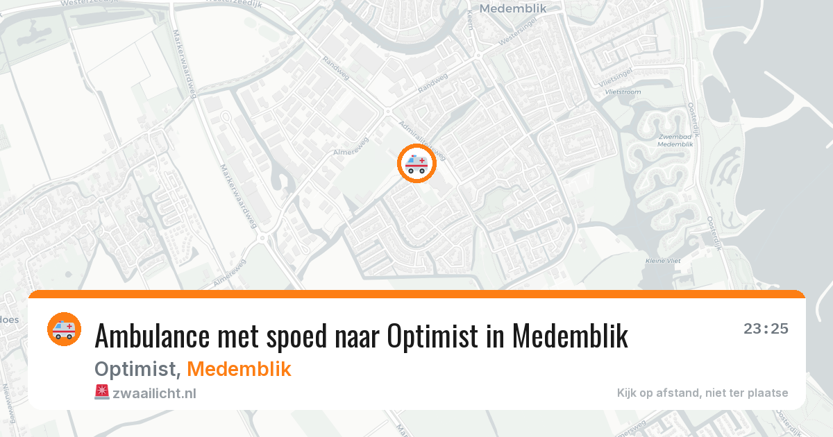 Ambulance met spoed naar Optimist in Medemblik — 28 mrt 2026