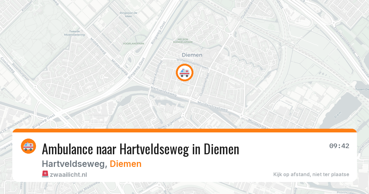 Ambulance naar Hartveldseweg in Diemen — 4 aug 2026