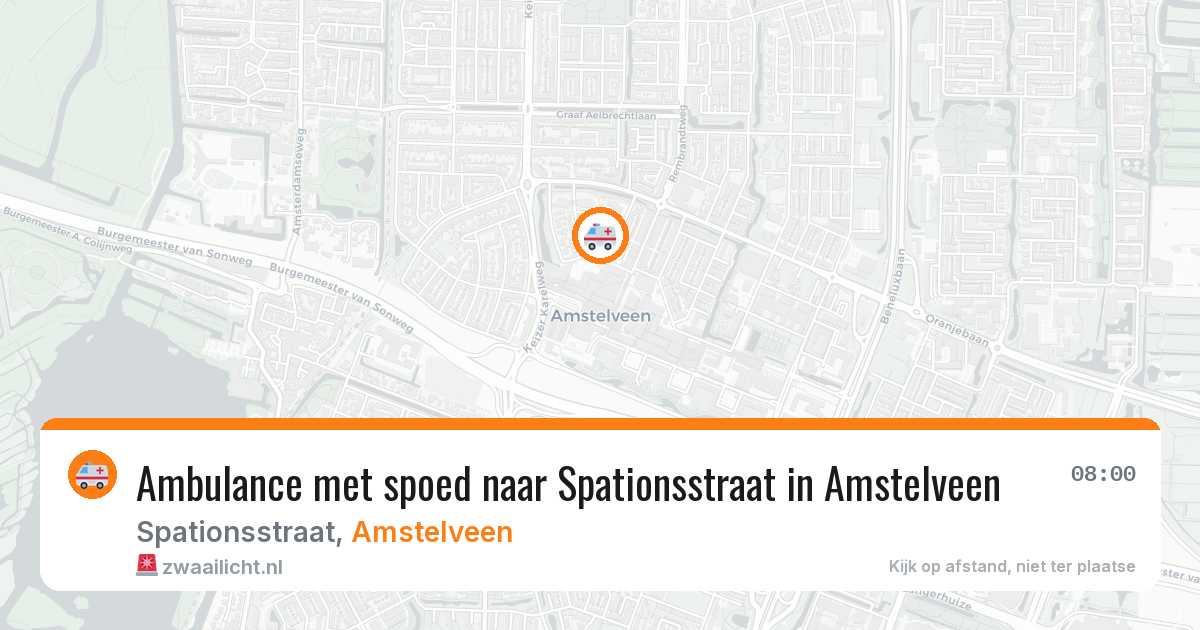 Ambulance met spoed naar Spationsstraat in Amstelveen — 6 mei 2026