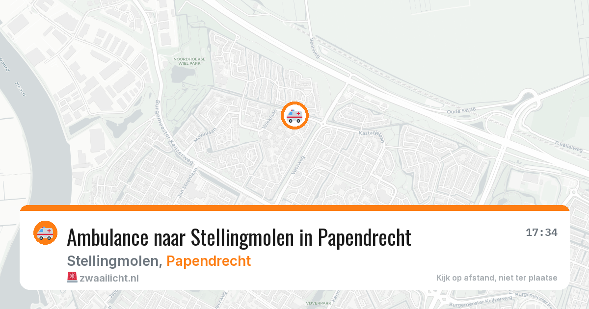 Ambulance naar Stellingmolen in Papendrecht — 26 mei 2026