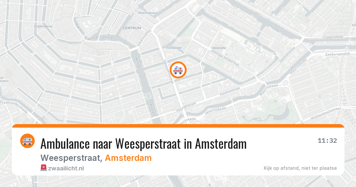 Ambulance naar Weesperstraat in Amsterdam — 25 apr 2026