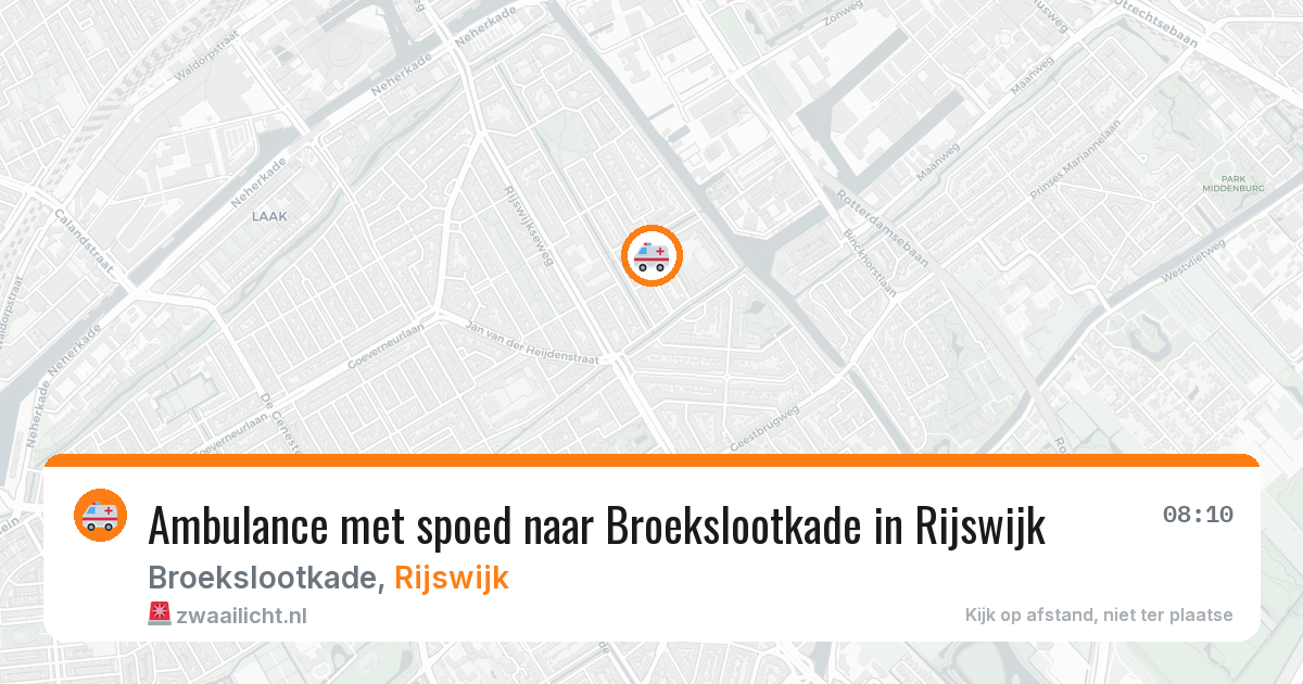 Ambulance met spoed naar Broekslootkade in Rijswijk — 30 jun 2026