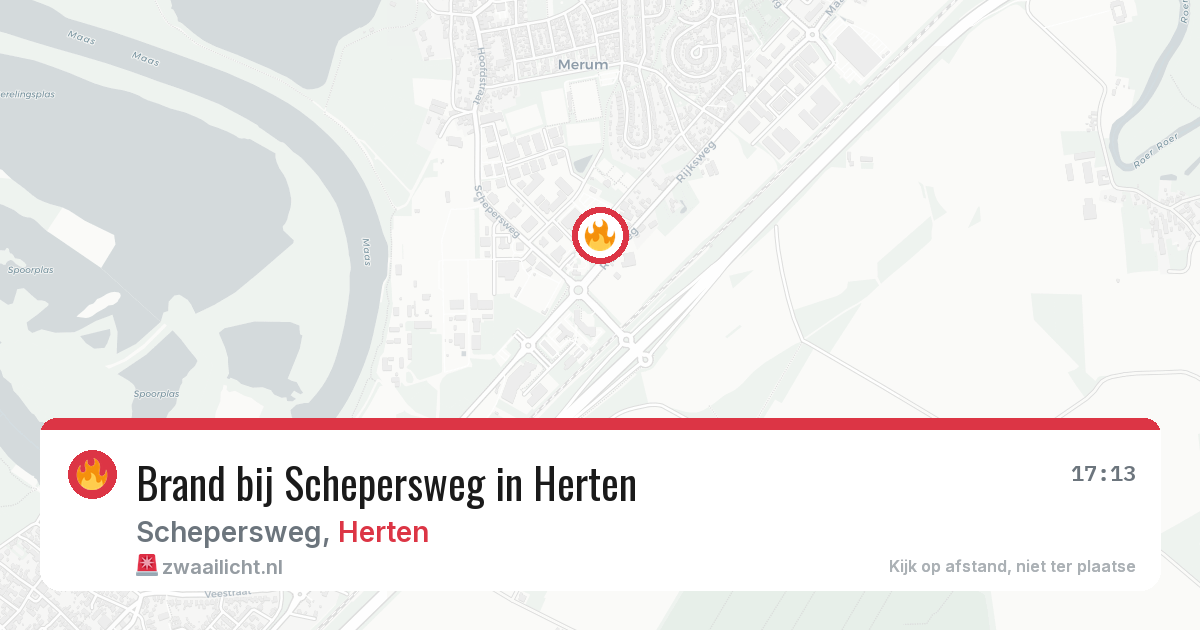Brand bij Schepersweg in Herten — 13 jul 2026