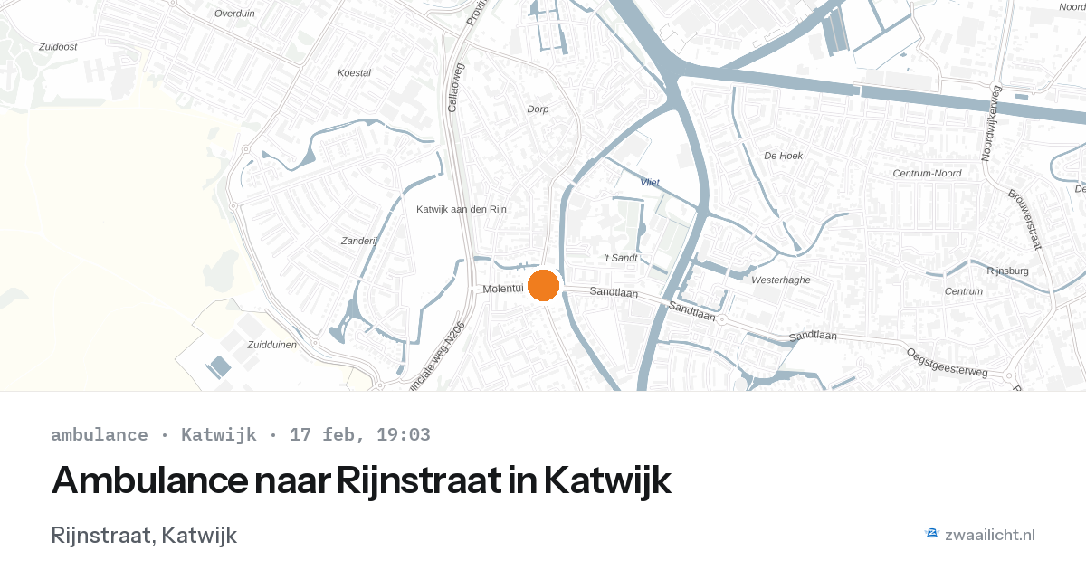Ambulance naar Rijnstraat in Katwijk — 17 feb 2026