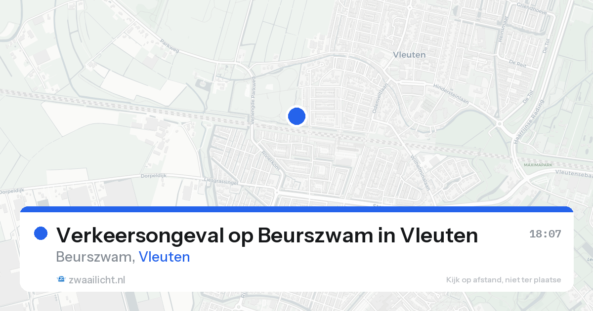 Verkeersongeval op Beurszwam in Vleuten — 24 aug 2026