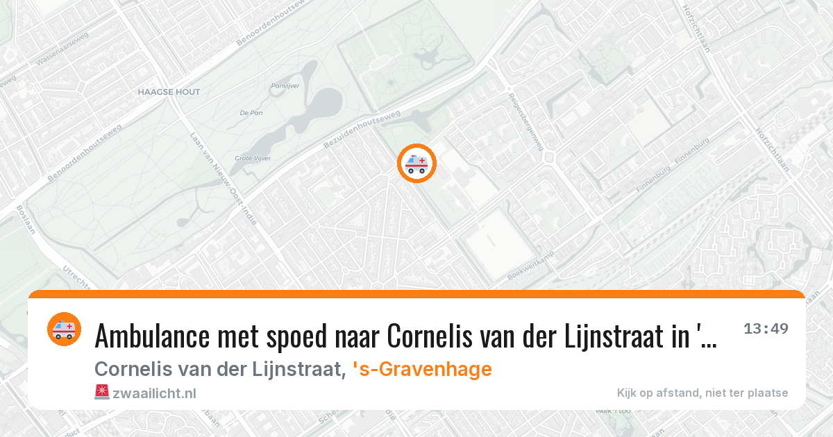 Ambulance met spoed naar Cornelis van der Lijnstraat in 's-Gravenhage — 5 apr 2026