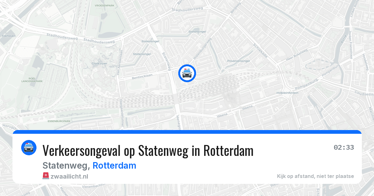 Verkeersongeval op Statenweg in Rotterdam — 13 jun 2026