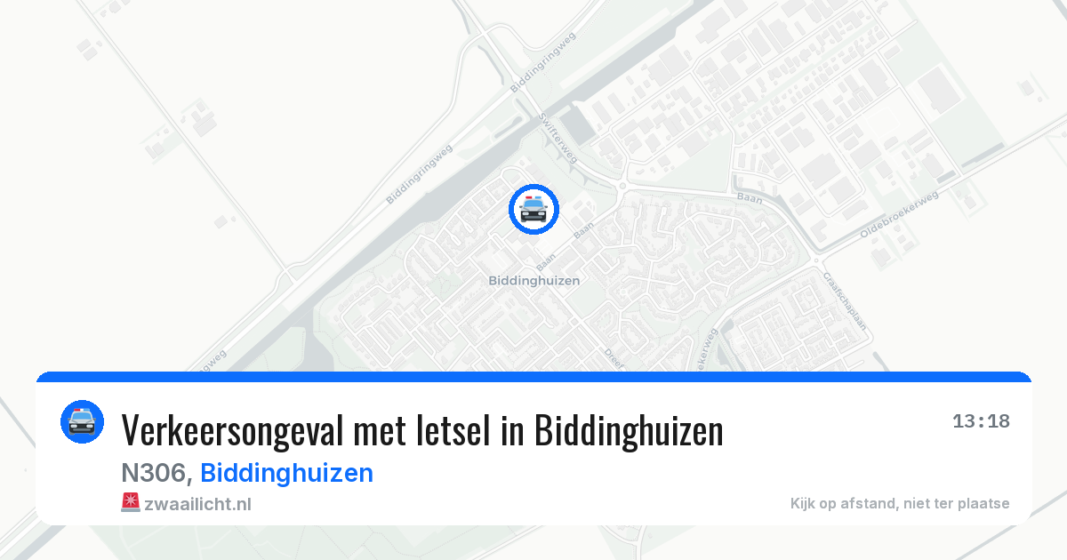 Verkeersongeval met letsel in Biddinghuizen — 9 jun 2026