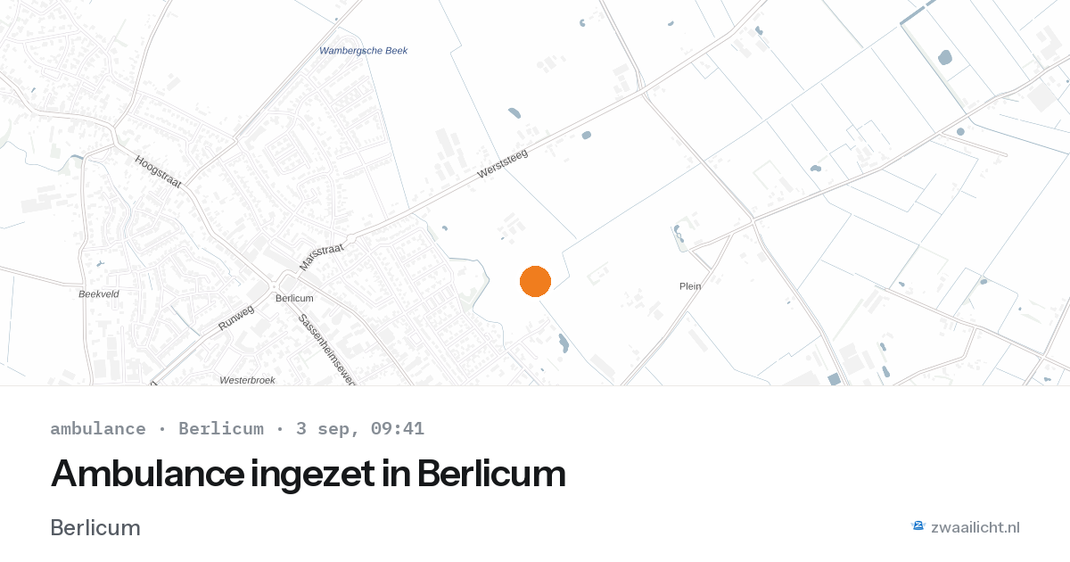 Ambulance ingezet in Berlicum — 3 sep 2026