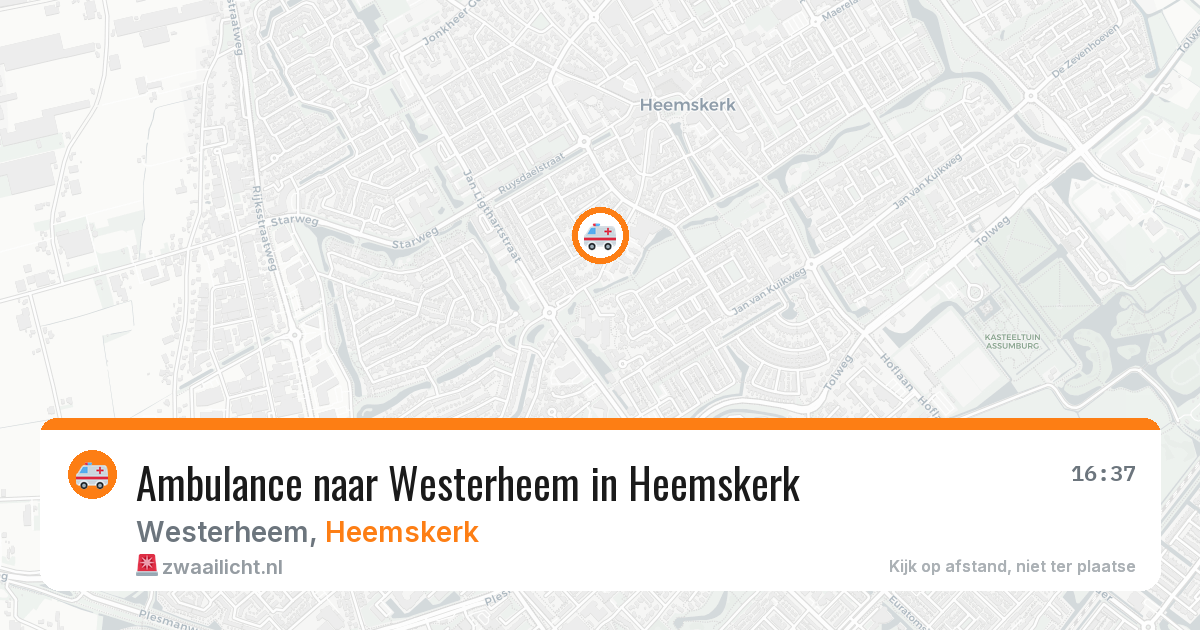 Ambulance naar Westerheem in Heemskerk — 23 mrt 2026
