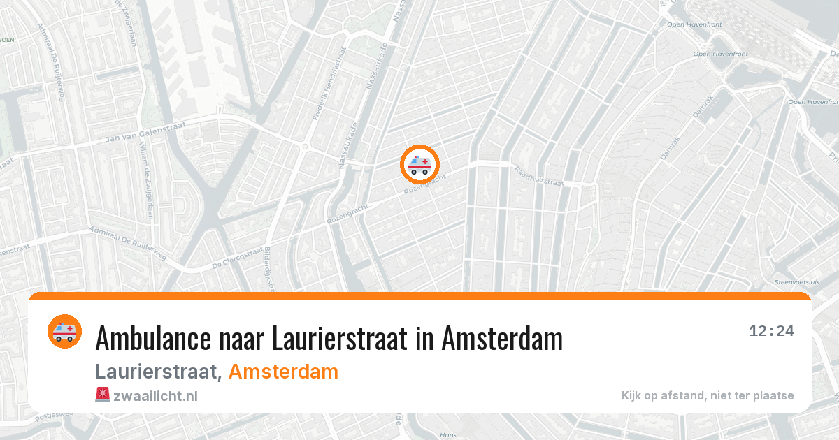 Ambulance naar Laurierstraat in Amsterdam — 10 aug 2026