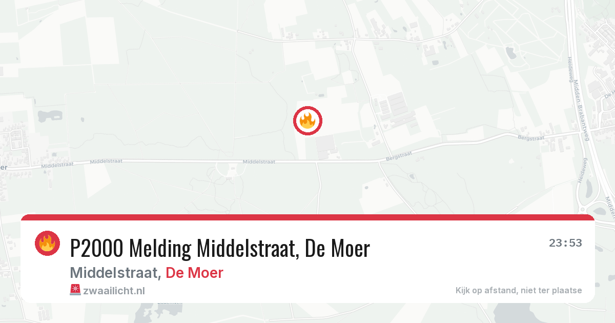P2000 Melding Middelstraat, De Moer — 31 jan 2026
