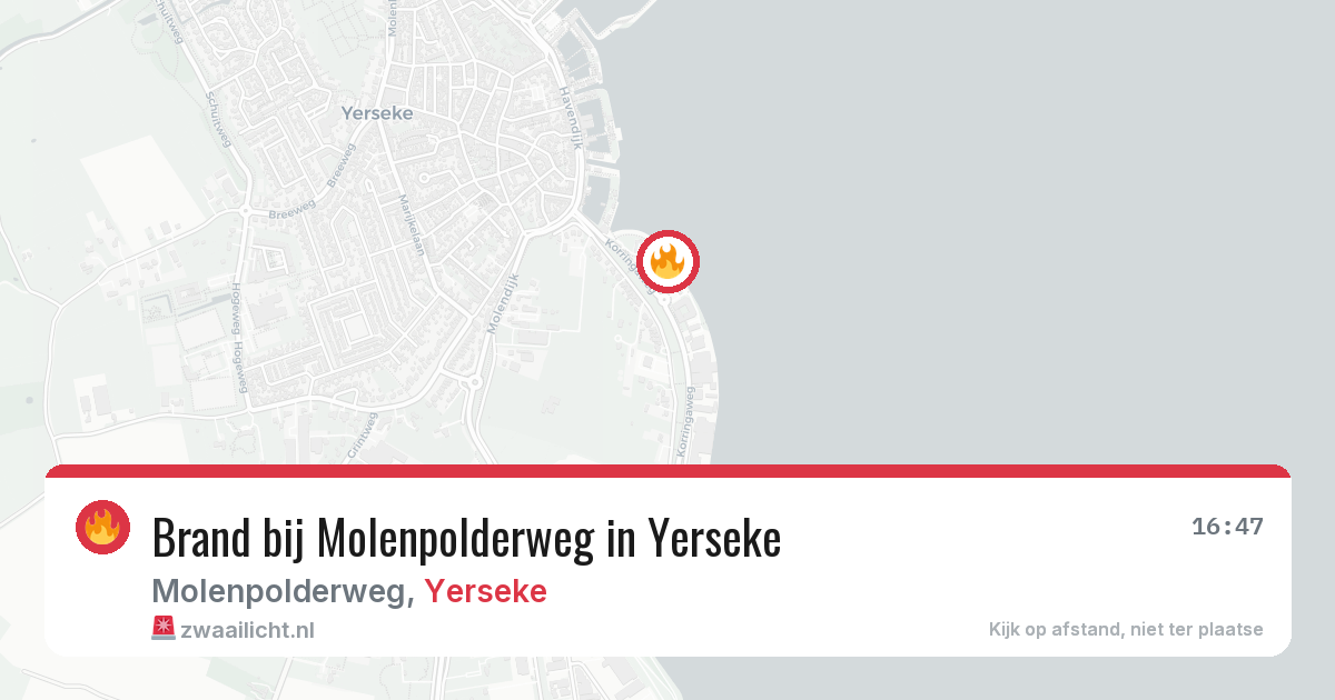 Brand bij Molenpolderweg in Yerseke — 1 jun 2026
