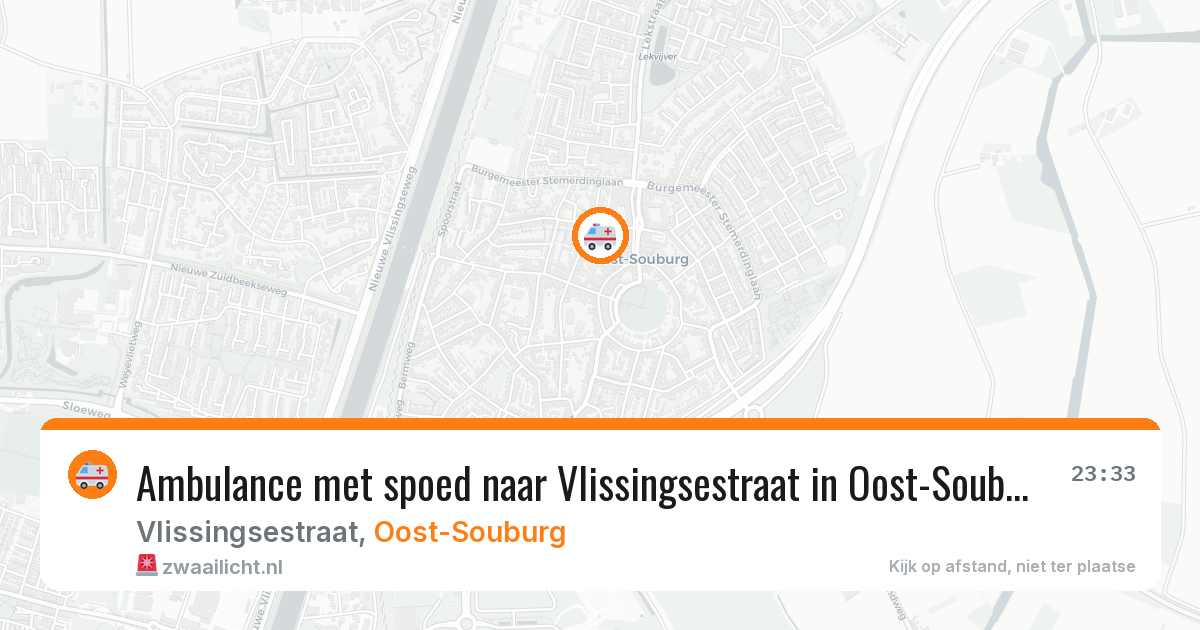 Ambulance met spoed naar Vlissingsestraat in Oost-Souburg — 28 mei 2026