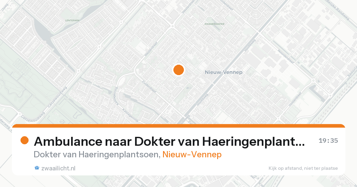 Ambulance naar Dokter van Haeringenplantsoen in Nieuw-Vennep — 15 aug 2026