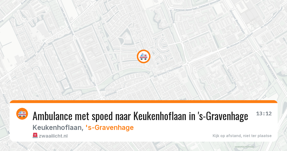 Ambulance met spoed naar Keukenhoflaan in 's-Gravenhage — 6 jun 2026